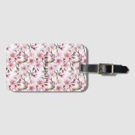 かわいいピンクの桜の花 ラゲッジタグ