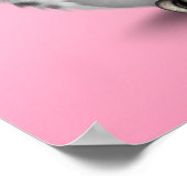 かわいいピンクの死んだ砂糖の日スカルフクロウ ポスター (角)