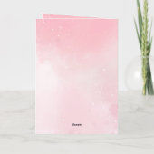 かわいいピンクの母の日3枚写真カード カード (裏面)