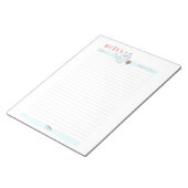 かわいいピンクの毎日の並びノートのノート ノートパッド (アングル)