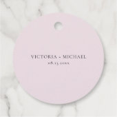 かわいいピンクの水彩アネモネの感謝カード フェイバータグ (裏面)