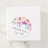 かわいいピンクの水彩アネモネ 感謝を込めて フェイバータグ (インサイチュ)