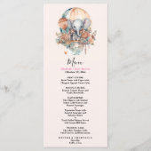 かわいいピンクの水彩風船象ベビー翔 メニュー (正面)