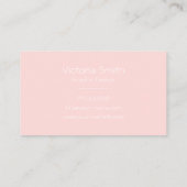 かわいいピンクの水玉模様ダンス 名刺 (裏面)