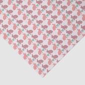 かわいいピンクの水玉模様バンニーズパターン 薄葉紙 (詳細)