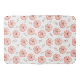 かわいいピンクの水色かぼちゃの秋シャワーカーテン バスマット