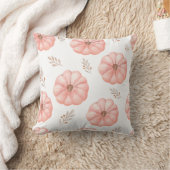 かわいいピンクの水色かぼちゃの花 クッション (ブランケット)