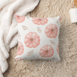 かわいいピンクの水色かぼちゃの花 クッション