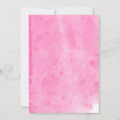 かわいいピンクの水色のおもちゃ |ベビーガールのベビーシャワー 招待状 (裏面)