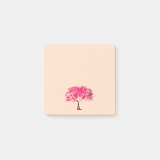 かわいいピンクの水色のさくらんぼ花文房具 ポストイット (正面)