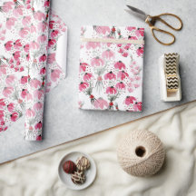 かわいいピンクの水色のフローラハンド色彩の鮮やか