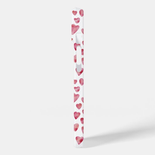 かわいいピンクの水色のラブハート Case-Mate iPhoneケース (裏面 / 左)