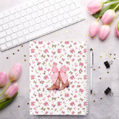 かわいいピンクの水色の弓女性のカーボーイブーツ プランナー手帳