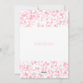 かわいいピンクの水色の愛ハートバレンタインデー シーズンカード (裏面)