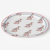 かわいいピンクの水色ディバグラムスティレット ペーパープレート (アングル)