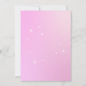 かわいいピンクの水色ベビーガールシャワー招待状 招待状 (裏面)