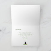 かわいいピンクの水色ラディバグありがとうご注意 サンキューカード (内部)