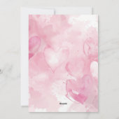 かわいいピンクの水色格言バレンタインデー シーズンカード (裏面)