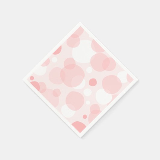 かわいいピンクの泡 スタンダードカクテルナプキン (角)
