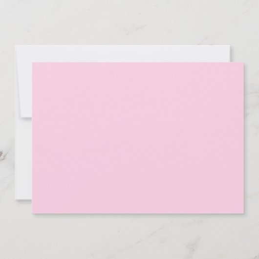 かわいいピンクの波の女の子の誕生日写真 サンキューカード (裏面)