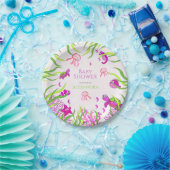 かわいいピンクの海女の子の赤ちゃんシャワー ペーパープレート (パーティー)