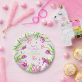 かわいいピンクの海女の子の赤ちゃんシャワー ペーパープレート (パーティー)