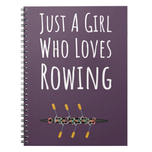 かわいいピンクの漕ぎのギフト　女の子へ　子供へ　彼女へ ノートブック (正面)