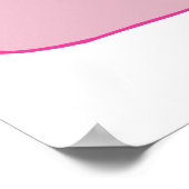 かわいいピンクの漫画のウサギ ポスター (角)