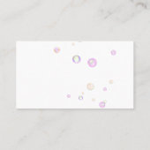 かわいいピンクの漫画メイドハウスクリーニングサービス 名刺 (裏面)