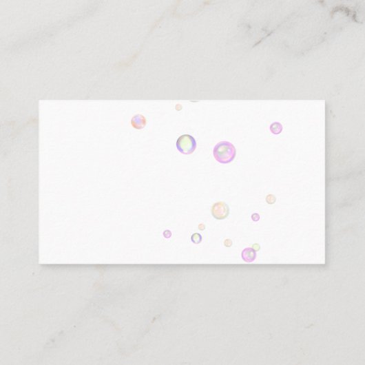 かわいいピンクの漫画メイドハウスクリーニングサービス 名刺 (裏面)