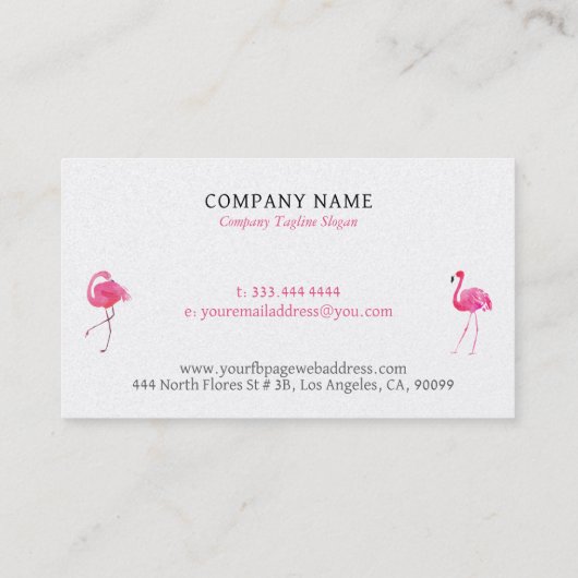かわいいピンクの炎パーソナライズされた 名刺 (裏面)