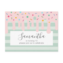 かわいいピンクの点滴の誕生日パーティー