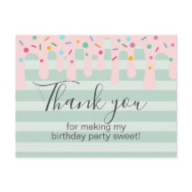 かわいいピンクの点滴誕生日ありがとう