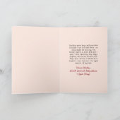 かわいいピンクの熱帯フロリダフラミンゴクリスマス シーズンカード (内部)