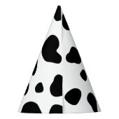 かわいいピンクの牛プリントファームガール誕生日写真 パーティーハット (裏面)