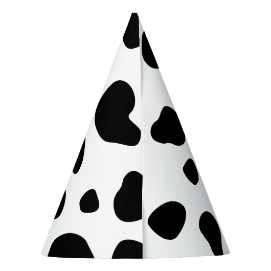 かわいいピンクの牛プリントファームガール誕生日写真 パーティーハット (裏面)