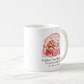 かわいいピンクの犬のグルーミングマグデザイン コーヒーマグカップ (正面右)
