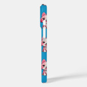 かわいいピンクの犬 - 青 Case-Mate iPhoneケース (裏面 / 左)