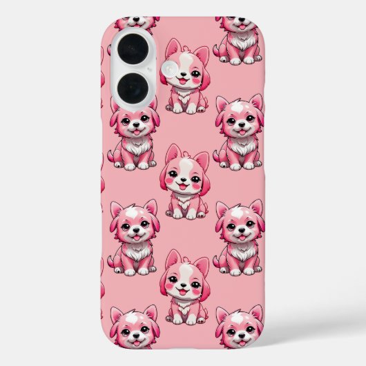 かわいいピンクの犬 Case-Mate iPhoneケース (裏面)