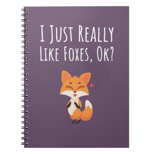 かわいいピンクの狐の贈り物 彼女へ 子供 赤ちゃん 女の子 楽しい ノートブック (正面)