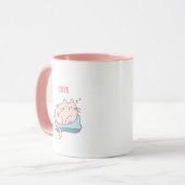 かわいいピンクの猫のコーヒーカップ マグカップ (正面左)