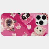 かわいいピンクの猫のスマホケース かわいい子猫のデザイン Case-Mate iPhoneケース (裏面 (横))