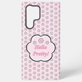 かわいいピンクの猫の手 元気なハロー SAMSUNG GALAXY S22 ULTRAケース