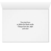 かわいいピンクの猫パーソナライズされたの写真カード (内部横(下))