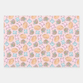 かわいいピンクの猫 ラッピングペーパーシート (正面)