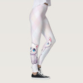 かわいいピンクの猫 レギンス (右)