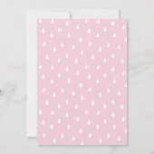 かわいいピンクの猫 |子供の誕生日 招待状 (裏面)