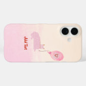 かわいいピンクの猫 Case-Mate iPhoneケース (裏面 (横))
