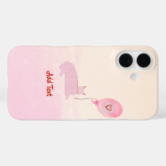 かわいいピンクの猫 Case-Mate iPhoneケース (裏面 (横))
