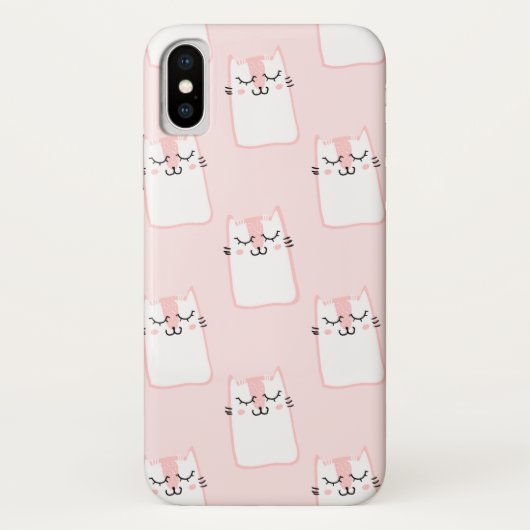 かわいいピンクの猫 Case-Mate iPhoneケース (裏面)